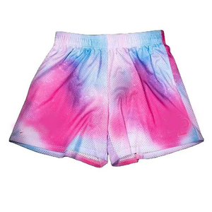 Shorts décontractés d'été pour enfants, trois couleurs, vente en gros d'usine, 100% polyester respirant, taille élastique, pour garçons et filles - Product Image 3