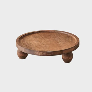 Handcrafted Eco-Friendly Wooden Round Cake Stand with Natural Polished Finish Decent Style Hand Wash Only for <b>Baking</b> Needs - Product Image 1