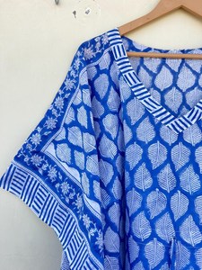 Chemises de nuit d'été pour femmes en coton 100% avec imprimé numérique de dessins animés, style kimono, faites à la main, ODM, col en V, taille élastique, longueur pleine, longueur genou - Product Image 5