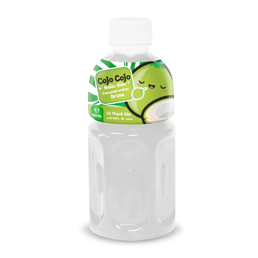 11.2fl oz Premium Bottle Cojo Cojo Coconut Water Drink with Nata de Coco Wholesale Suppliers Fruit Juice