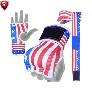 Vendas de Boxeo con Bandera Americana, Elásticas, Transpirables, Protectoras para Adultos, Cierre de Gancho y Bucle, Estilo Moderno - Product Image 1