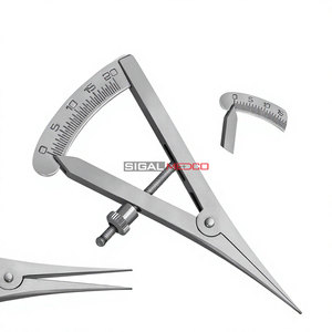 Calibrador Recto de 3.5 Pulgadas, Instrumento de Medición Manual para Mapeo Óseo, Acero Inoxidable Alemán, Escala de Precisión de 0-20mm, Dental - Product Image 2