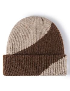 Knitted Beanies Autumn Winter Wear Vietnam Factory High Quality Ski <b>Hats</b> Warm Acrylic Wool Contrast Color Beanies Custom Logo - Product Image 6