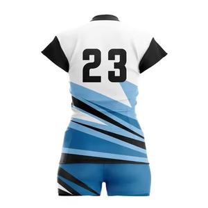 Designs d'uniformes de volley-ball pour femmes, produits de sublimation, prix abordables, uniformes unisexes sur demande, ensembles de maillots et shorts - Product Image 3