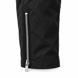 <b>Men's</b> <b>Black</b> <b>Cargo</b> <b>Pants</b> High Waist Multiple Pockets Zipper Cuffs Workwear Style Breathable Canvas Material Autumn Wear - Product Image 5