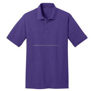 Polo de Golf de algodón OEM de Color púrpura al por mayor, camisetas polo de cuello alto personalizadas de alta calidad bordadas en blanco para hombre, novedad de 2023 - Product Image 1
