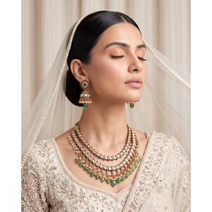 Indian Ethnic Shubhangi Victorian Premium Double Layer <b>Fashion</b> <b>Necklace</b> - Product Image 1