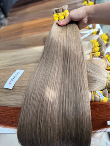 Extensions de cheveux vietnamiennes de luxe Nasa Hair, prix de gros, 26 pouces, soyeuses, super double trame, brun, 100 grammes - Product Image 5