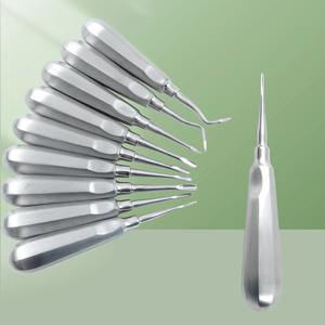 Outils dentaires d'extraction : Élévateurs dentaires droits et courbés en acier inoxydable – Instruments chirurgicaux pour dentistes - Product Image 1