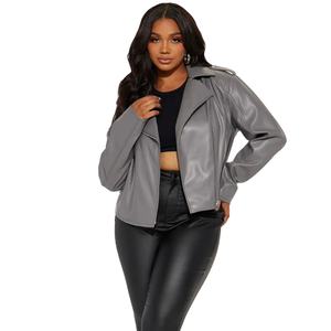 Veste de motard Slim Fit pour dames Logo personnalisé élégant Cuir PU véritable de haute qualité Vintage Casual Boutons en cuir véritable Été - Product Image 1