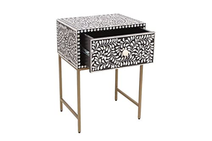 Meubles d'intérieur faits à la main et écologiques, style moderne, console en os incrusté pour chambre à coucher et application hôtelière - Product Image 6