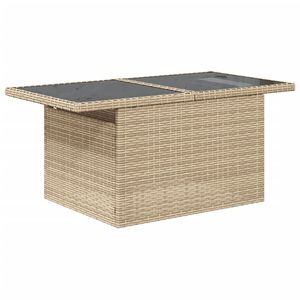 Conjunto de Sofás Modulares de Jardín de 7 Piezas en Ratán Sintético PE Beige, Diseño Modular - Product Image 5