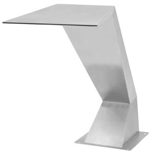 Fontaine de piscine en acier inoxydable argent 25.2 "x 11.8" x 20.5 "Dimensions - Product Image 2