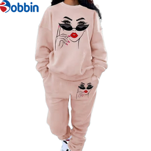 Top Quality Organic New Winter Ladies Casual Hooded Short Sweatshirt <b>Pants</b> Set Custom Print Long Sleeve Eco-Friendly Breathable - Product Image 4