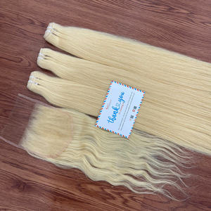 COULEUR CHAUDE!! Fournisseur suisse super fin HD transparent Lace Frontal Extensions de cheveux blonds pour perruques de cheveux humains - Product Image 1