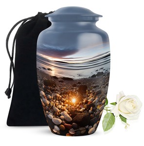 โกศชายหาดสำหรับใส่เถ้ากระดูกผู้ใหญ่ชาย-แบบอเมริกัน ยุโรป เป็นมิตรกับสิ่งแวดล้อม ปรับแต่งได้ ความจุ 220 คิวบิกอินช์ สำหรับฝังศพ - Product Image 3