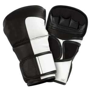 Guantes de Boxeo de Cuero, Medios Dedos, Cierre de Velcro, 7oz, para Adultos, Equipo de Entrenamiento de Artes Marciales - Product Image 1