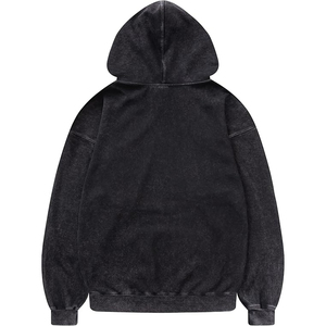 Sudadera con Capucha Térmica para Hombre, 100% Algodón Ecológico, Talla Grande, con Bolsillo, Tejido de 350g, Invierno, Servicio OEM Personalizado, Lavada - Product Image 4
