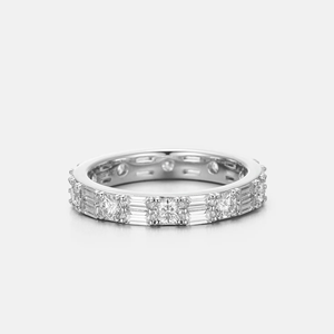 Anillo Unisex Estilo Urbano Ice Legacy |   Moissanita con engaste de circonitas cúbicas |   Joyería Hiphop de Lujo Chapada en Rodio de Plata 925 - Product Image 2
