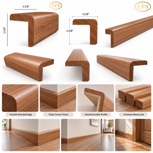 ไม้ตกแต่งขอบโค้งคลาสสิค ขนาด 1-1/8" x 1-1/8" ผิวเรียบ ทนความชื้น ทนการผุพัง เป็นมิตรกับสิ่งแวดล้อม ได้รับการรับรองมาตรฐาน FSC รับประกัน 1 ปี - Product Image 1