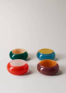 Anillos de Servilleta de Resina Ecológicos Hechos a Mano de Alta Calidad con Conchas y Piedras Incrustadas, Diseño Personalizable, Elegantes, Lujosos y Modernos para Bodas - Product Image 2