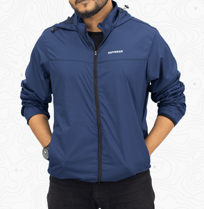 Veste coupe-vent à capuche pour homme, fermeture éclair intégrale, logo personnalisé OEM, haute qualité, vente en gros, fabriquée en tissu taffetas de polyester premium - Product Image 5