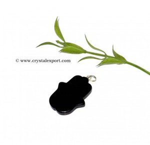 Colgante de fiesta de piedras preciosas talladas a mano de Hamsa de sodalita Natural para collar, joyería de moda para mujer a precio mayorista - Product Image 3