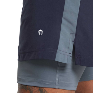 กางเกงขาสั้นกีฬาผู้ชาย 7 นิ้ว 2 in 1 สีน้ำเงินเข้ม สีน้ำเงินเหล็ก แห้งเร็ว สำหรับออกกำลังกาย วิ่ง เทรนนิ่ง และฝึกซ้อม - Product Image 5