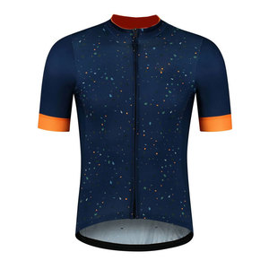 Customized Short Sleeve Polyester <b>Cycling</b> Jersey for Autumn/Winter Riding Breathable Windproof Fabric Comfortable Fit High - Product Image 1