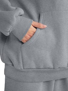 Conjunto de Sudadera con Capucha Oversize y Pantalones de Chándal de Forro Polar Premium para Mujer, Conjunto Deportivo de Sudadera con Capucha y Pantalones de Chándal para Mujer - Product Image 6