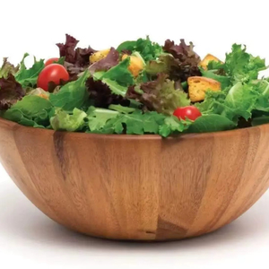 Cuenco de madera natural para servir alimentos, vajilla, cuenco de madera pulido para servir masa, cuenco de madera hecho a mano para servir alimentos - Product Image 1