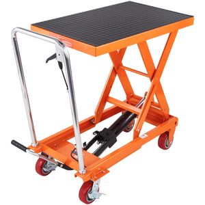 Carrello Elevatore Idraulico Manuale a Forbice Singola, Capacità 500 kg, Altezza di Sollevamento 90 cm, 4 Ruote Antiscivolo per Carico - Product Image 6