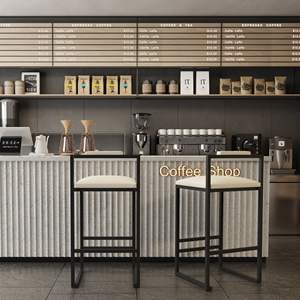 Lot de 2 tabourets de bar modernes à structure métallique Chaises de salle à manger rembourrées en similicuir avec comptoir pour îlot de cuisine Beige - Product Image 2