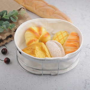 Panier de rangement en métal pour pain avec doublure, panier à fruits en fil de fer, paniers à pain en métal – Vente en gros - Product Image 5