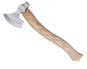 Hand-Forged High Carbon Steel Builder's Hatchet Custom OEM High-Carbon <b>Wood</b> Handle Bearded Head with Leather Sheath - Product Image 5