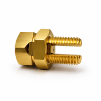 Conector de Perno Dividido de Latón de Alta Conductividad, Macho de Línea de Latón Mecanizado por CNC OEM, Abrazadera de Fabricante, Conector de Perno Dividido de Latón OEM