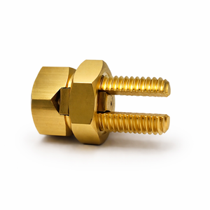 ข้อต่อทองเหลืองแบบแยกส่วนที่มีความนำไฟฟ้าสูง ผู้ผลิตข้อต่อทองเหลืองแบบ CNC  ผู้ผลิตข้อต่อทองเหลืองแบบแยกส่วน OEM - Product Image 2
