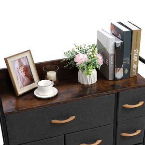 Organizador de tela gris con 7 cajones para dormitorio, pasillo o armario de entrada - Product Image 5