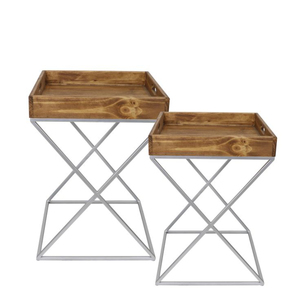 Natural & <b>Black</b> Finished Iron And Wooden <b>Coffee</b> <b>Table</b> for Hotel Living Room Restaurant Decorative Furniture <b>Round</b> Shape - Product Image 3