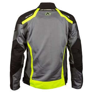 Blouson Dakar pour Homme Manches Longues Respirant Maille Imperméable Moto Course Gris Jaune Néon Color Block Toutes Saisons - Product Image 2