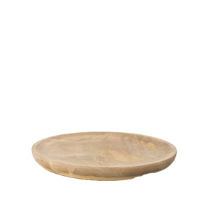 <b>Large</b> Mango Wood Round Tray <b>Plate</b> Shape - Product Image 1