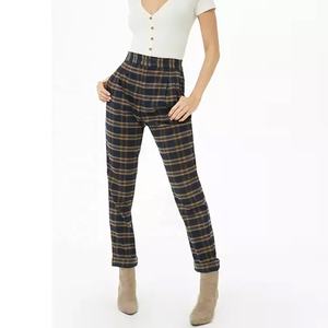 Pantalones cortos de tartán a cuadros de algodón poliéster transpirable gran oferta para mujer - Product Image 3