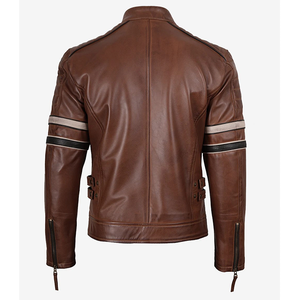 2026 OEM Hot Selling Cogan Brown Cowhide Leather <b>Jacket</b> For Men's Genuine 100%High Quality Low MOQ Winter Fashion <b>Heated</b> <b>Jackets</b> - Product Image 2