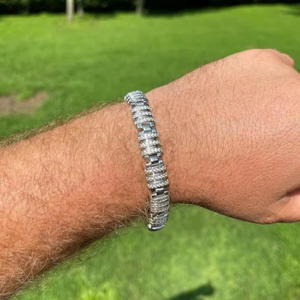 Luxury Moissanite Diamond Link Bracelet 925 Silver <b>Mens</b> Tennis Bracelet Hip Hop Fine Jewelry Statement Gift For <b>Men</b> Women - Product Image 1