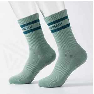 North Approach Crew <b>Socks</b> Mint Green Letter Print Breathable Cotton Bamboo Fiber Adult Spring Casual <b>Socks</b> - Product Image 3