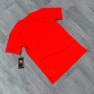 Conjunto de Camiseta y Pantalones Cortos Deportivos Personalizados Dri Fit Academy - Conjunto Deportivo Color Carmesí Brillante para Hombre - Product Image 3