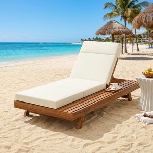 SALÓN EXTERIOR Y CAMA SOLAR DE MADERA DE TECO HECHA EN INDONESIA wt665 - Product Image 1