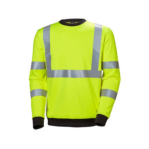 เสื้อสเวตเชิ้ตแขนยาวสีเหลืองแบบสะท้อนแสงสำหรับงานความปลอดภัย คอทรงโอ มองเห็นได้ชัดเจน - Product Image 1