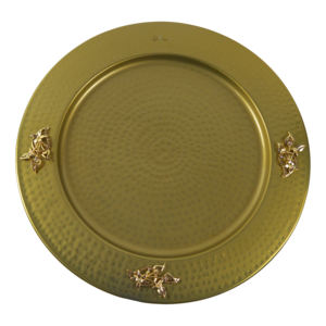 Bandeja dorada brillante para servir frutos secos, platos de metal sólido para fiestas, restaurantes y hoteles, calidad de exportación, precio económico. - Product Image 3