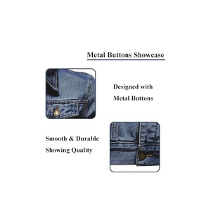 เสื้อแจ็คเก็ตยีนส์ผู้ชายระดับพรีเมียมทรงสลิมฟิตดีไซน์คลาสสิคแบบ Trucker ติดกระดุมด้านหน้า เสื้อคลุมลำลองสำหรับผู้ชาย - Product Image 5